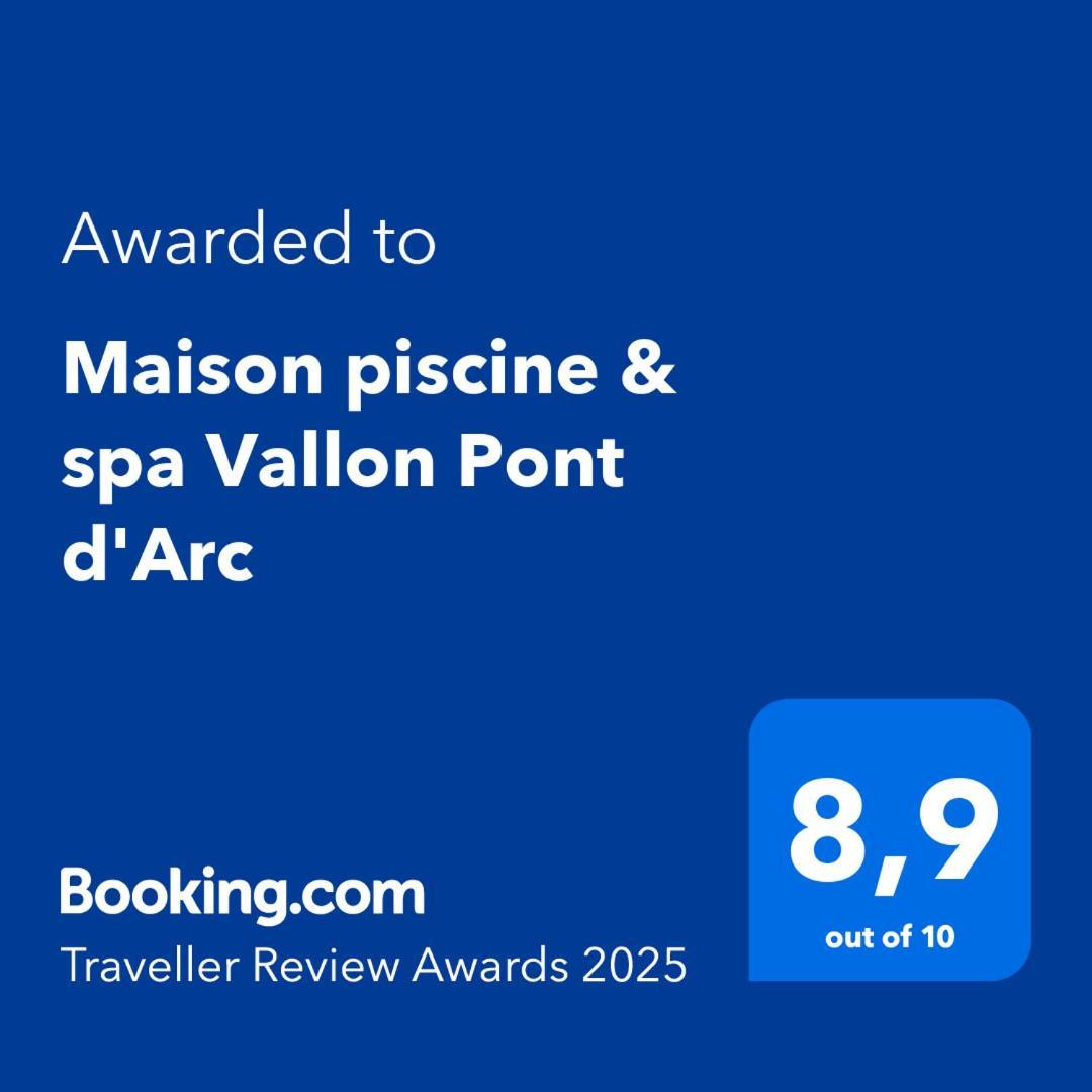 Maison Piscine & Spa Vallon Pont D'Arc Esterno foto